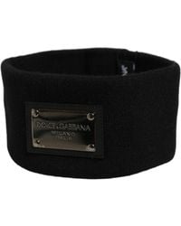 Dolce & Gabbana - Cashmere Logo Plaque Head Band Hat - Lyst