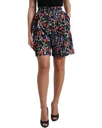 Dolce & Gabbana - Floral High Waist Hot Pants Shorts - Lyst