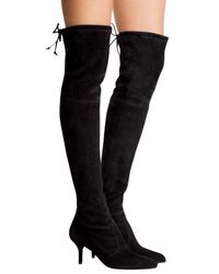Stuart Weitzman - Suede Solid Tiemodel Over-The-Knee Boot (Us) - Lyst