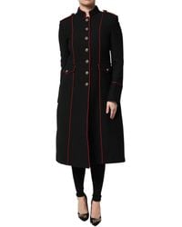 Dolce & Gabbana - Wool Single Breasted Trench Coat Jacket - Lyst
