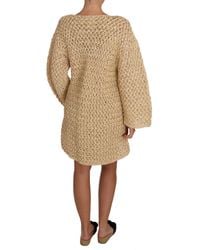 Dolce & Gabbana - Cardigan Crochet Knitted Raffia Sweater - Lyst