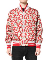 Dolce & Gabbana - Cherry Print Bomber Jacket - Lyst