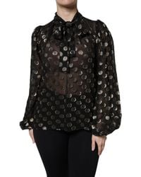 Dolce & Gabbana - Silk Blouse With Polka Dots - Lyst
