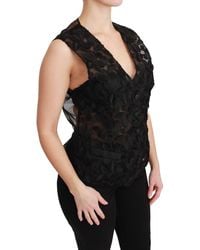 Dolce & Gabbana - Floral Brocade Top Gilet Waistcoat - Lyst