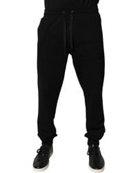Dolce & Gabbana - Cotton Mid Waist Jogger Sweatmen's Pants - Lyst