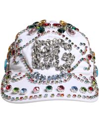 Dolce & Gabbana - Crystal Embellish Baseball Cap - Lyst