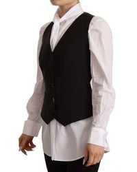 Dolce & Gabbana - Elegant Buttoned Vest Top - Lyst