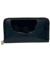 McQueen - Patent Leather Zip Around Wallet - Lyst