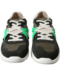 Dolce & Gabbana - Multicolor Leather Suede Low Top Sneakers Shoes - Lyst