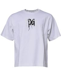Dolce & Gabbana - Dg Logo Cotton Crew Neck T-Shirt - Lyst