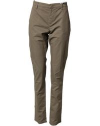 Dondup - Cotton Stretch Straight Chino Trouser Pants - Lyst