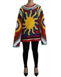 Dolce & Gabbana - Sun Ruffled Top Blouse Sweater Nylon - Lyst