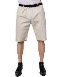 Dolce & Gabbana - Pleated Cotton Shorts Casual - Lyst