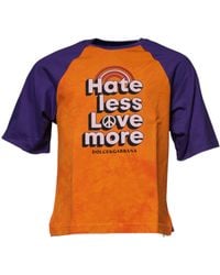 Dolce & Gabbana - Hate Less Love More Tiedye Tee - Lyst