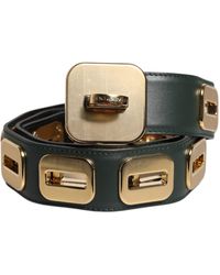 Dolce & Gabbana - Leather Tone Rotating Buckle Belt - Lyst