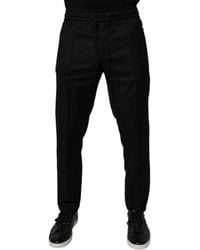 Dolce & Gabbana - Structured Trousers Drawstring Waist - Lyst