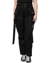 Dolce & Gabbana - Cotton High Waist Cargo Pants - Lyst
