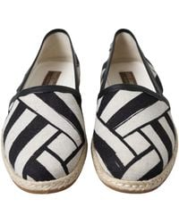 Dolce & Gabbana - Stripes Slip On Espadrille Shoes - Lyst
