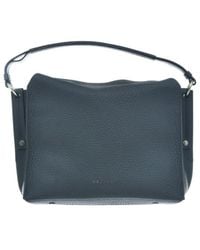 Orciani Leather Shoulder Bag - Blue