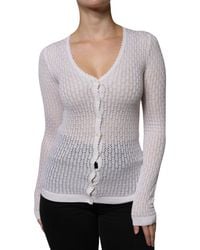 Dolce & Gabbana - Silk Button Down Cardigan Sweater - Lyst