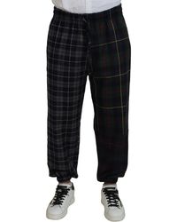 Dolce & Gabbana - Checkered Wool Jogger Pants - Lyst