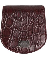 Dolce & Gabbana - Burgundy Exotic Skin Coin Condom Case Holder Pocket Wallet - Lyst