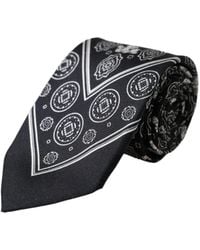 Dolce & Gabbana - Patterned 100%Silk Adjustable Tie - Lyst