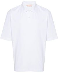 Marni - Logo Cotton Polo Shirt - Lyst