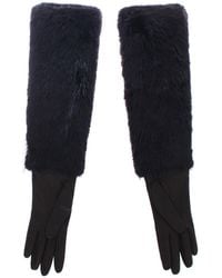 Dolce & Gabbana - Beaver Fur Lambskin Leather Elbow Gloves - Lyst