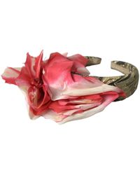 Dolce & Gabbana - Floral Applique Silk Headband Diadem Polyester Acrylic Cotton Accessory - Lyst