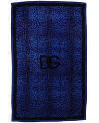 Dolce & Gabbana - Leopard Dg Logo 100% Cotton Beach Towel - Lyst