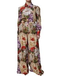 Dolce & Gabbana - Floral Wide Leg Jumpsuit Dress - Lyst