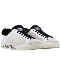 MCM - Milano Suede Shearling Low Top Sneaker - Lyst