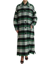 Dolce & Gabbana - Plaid Long Sleeve Casual Coat Jacket - Lyst