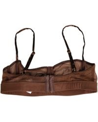 Dolce & Gabbana - Dg Logo Nylon Mesh Balconette Bra Underwear - Lyst