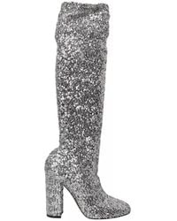 Dolce and gabbana sequin boots online