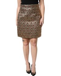 Dolce & Gabbana - Polyester Brocade A-Line Mini Skirt - Lyst
