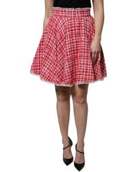 Dolce & Gabbana - High Waist A-Line Above Knee Skirt - Lyst