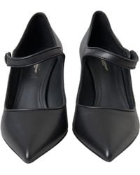 Dolce & Gabbana - Leather Logo Heels Mary Janes Pumps Shoes - Lyst