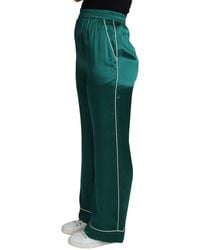 Dolce & Gabbana - High Waist Pajama Trouser Silk Pant - Lyst