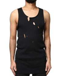 Dolce & Gabbana - Distressed Ribbed Tank Top - Lyst