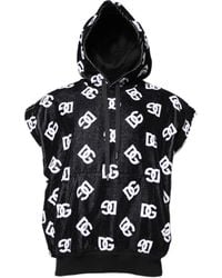 Dolce & Gabbana - Dg Cotton Hooded Sleeveless Sweater - Lyst