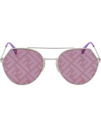 Fendi Metal Sunglasses - Purple