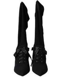 Dolce & Gabbana - Stiletto Heels Mid Calf Boots Shoes - Lyst
