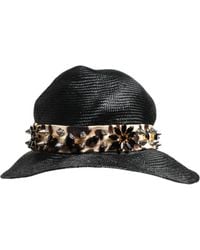 Dolce & Gabbana - Straw Crystal Embellished Wide Brim Hat - Lyst