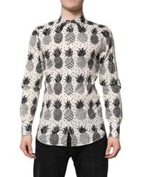 Dolce & Gabbana - Pineapple Print Long Sleeve Shirt - Lyst