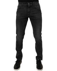 Dolce & Gabbana - Cotton Stretch Skinny Denim Jeans - Lyst