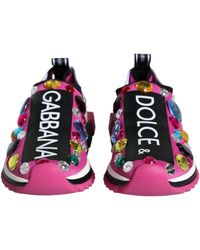 Dolce & Gabbana - Crystal-embellished Sneakers - Lyst