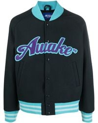 AWAKE NY - Logo-Print Wool-Blend Bomber Jacket - Lyst
