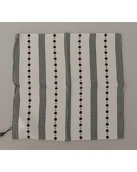 Dolce & Gabbana - Dotted Stripes Square Handkerchief Viscose Scarf - Lyst